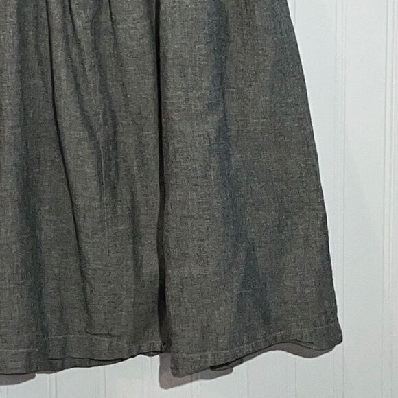 BeBop Women Elastic Waist Chambray Ruffle Sleeveless Dress Size Medium - Black - Picture 10 of 11